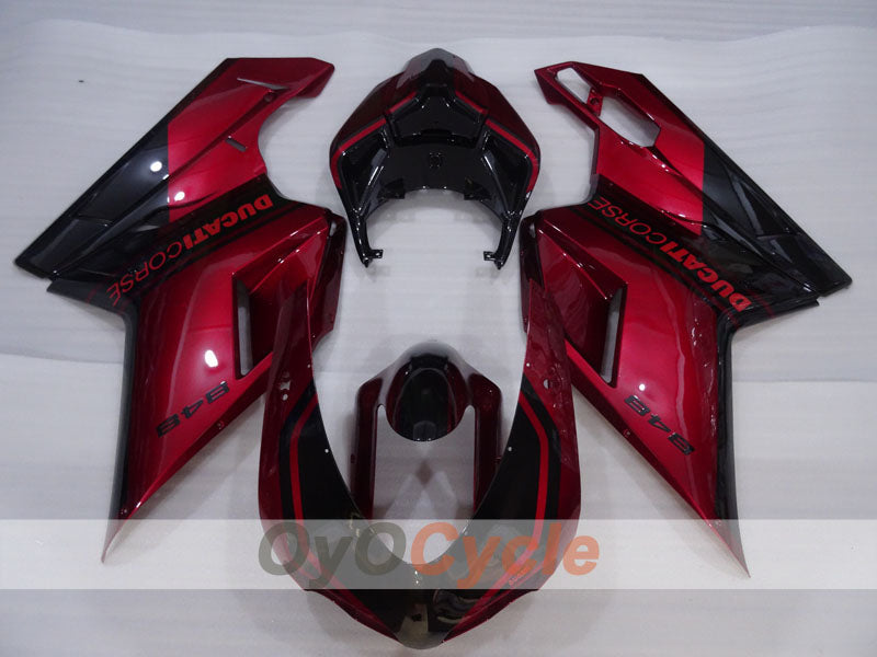 Kit de carenado por inyección para Ducati 848 08-13 - Color Vino Tinto, Negro - Estilo de Fábrica #OYO87906205 Imagen secundaria del producto