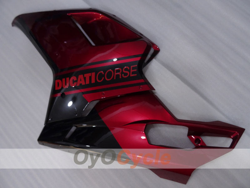 Kit de carenado por inyección para Ducati 848 08-13 - Color Vino Tinto, Negro - Estilo de Fábrica #OYO87906205
