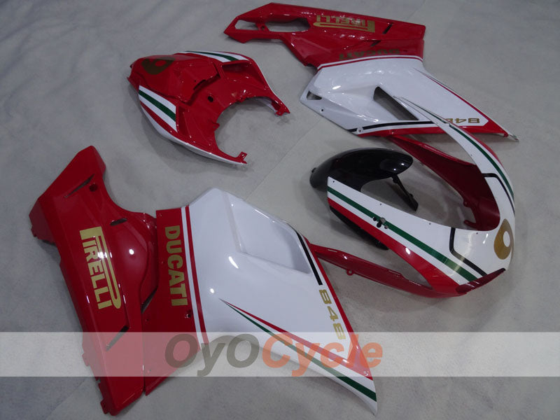 Carenado de inyección para Ducati 848 08-13 - Rojo, Blanco - PIRELLI #OYO87906206 Imagen principal del producto