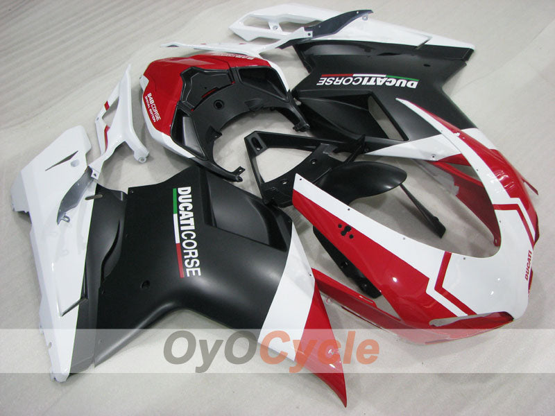Kit de Carenado de Inyección para Ducati 848 08-13 - Rojo, Blanco, Negro - Estilo de Fábrica #OYO87906207 Imagen principal del producto