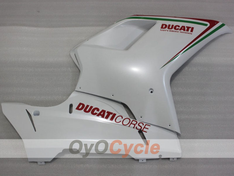 Kit de Carenado por Inyección para Ducati 848 08-13 - Rojo, Blanco - Estilo de Fábrica #OYO87906209