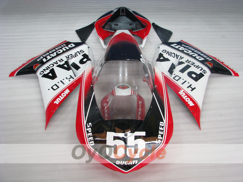 Kit de carenado por inyección para Ducati 848 08-13 - Rojo, Blanco, Negro - PIRELLI #OYO87906210 Imagen secundaria del producto