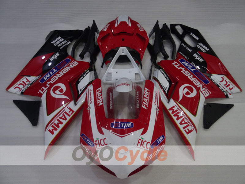 Carenado de inyección para Ducati 848 08-13 - Rojo, blanco, negro - FIAMM #OYO87906214