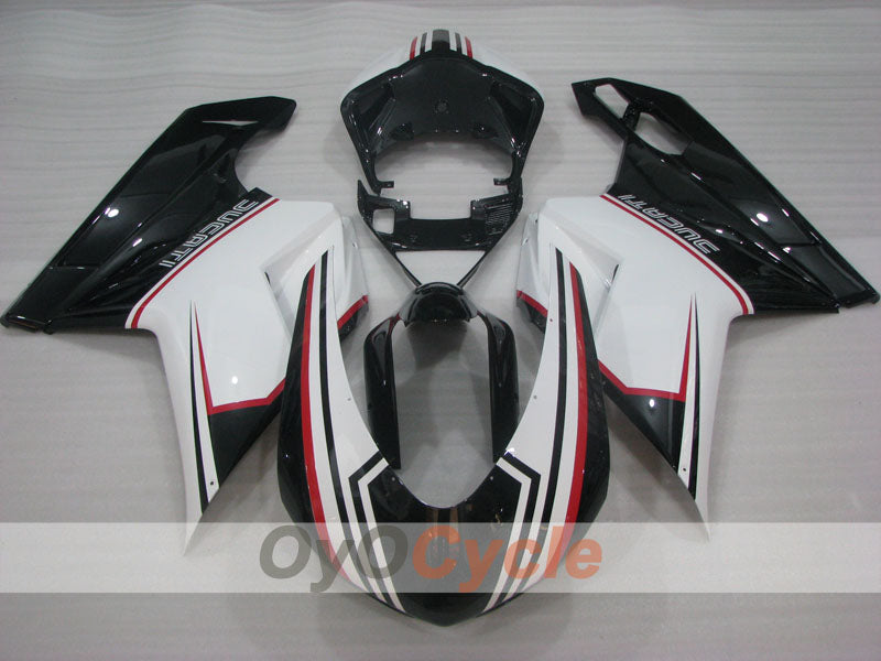 Kit de carenado por inyección para Ducati 848 08-13 - Blanco, Negro - Estilo de fábrica #OYO87906215 Imagen secundaria del producto