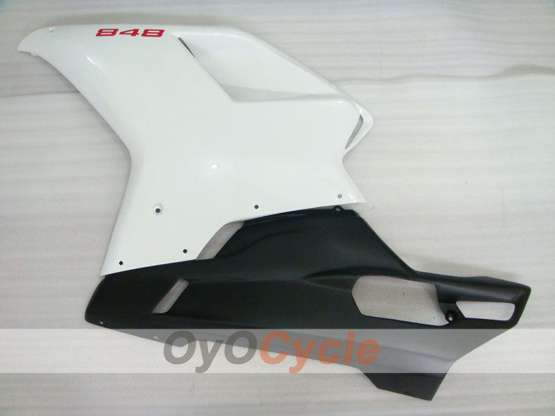 Carenado moldeado por inyección para Ducati 848 08-13 - Blanco, Negro - Estilo de fábrica #OYO87906217