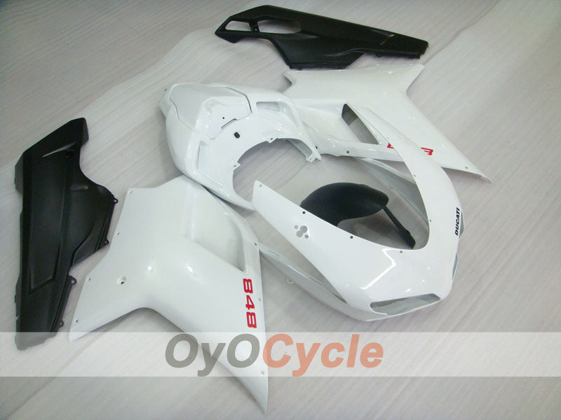 Carenado moldeado por inyección para Ducati 848 08-13 - Blanco, Negro - Estilo de fábrica #OYO87906217