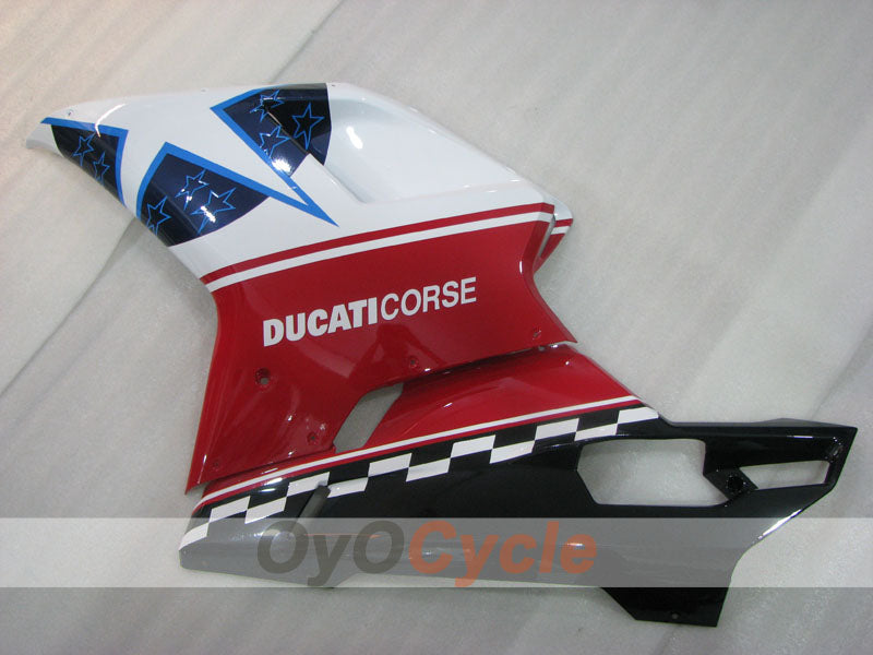 Kit de carenado por inyección para Ducati 848 08-13 - Rojo, Blanco - Xerox #OYO87906218
