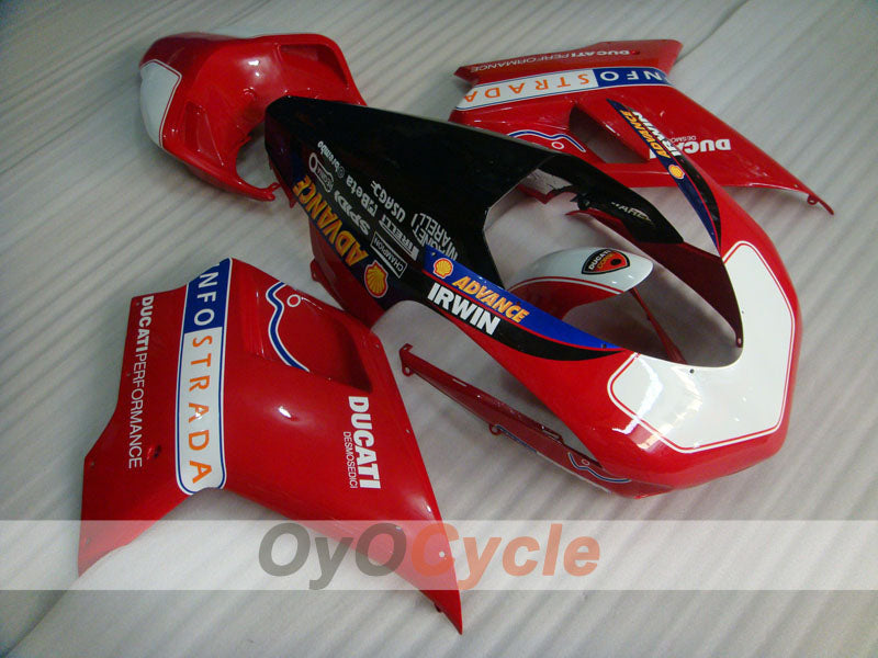 Kit de carenado de inyección para Ducati 848 08-13 - Rojo, Negro - INFO STRADA #OYO87906219 Imagen principal del producto
