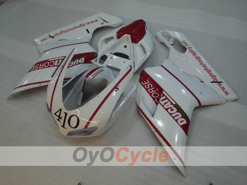 Kit de carenado por inyección para Ducati 1098 07-09 - Rojo, Blanco - Estilo de fábrica #OYO87906223 Imagen principal del producto