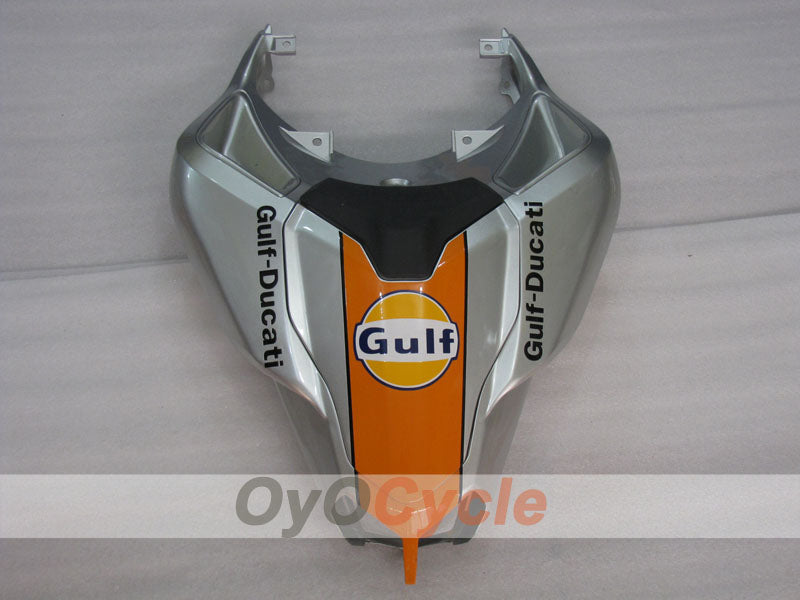 Kit de carenado por inyección para Ducati 1098 07-09 - Naranja, Plata - Gulf #OYO87906224