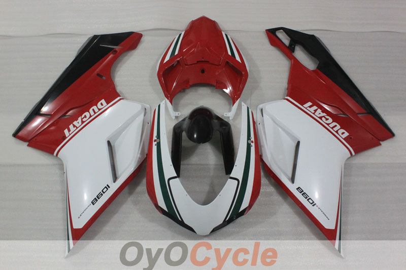 Carenado de inyección para Ducati 1098 07-09 - Rojo, blanco - Estilo de fábrica #OYO87906228 Imagen principal del producto