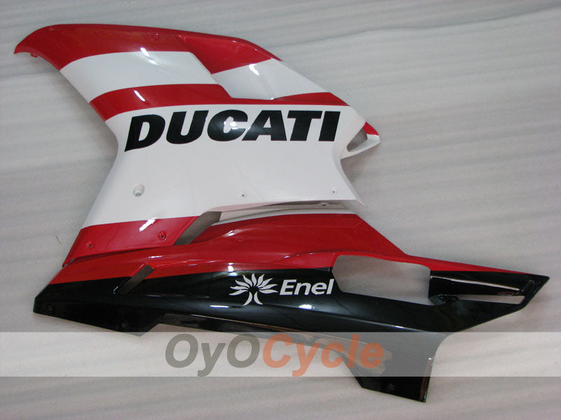 Kit de carenado por inyección para Ducati 1098 07-09 - Rojo, Blanco - Estilo de fábrica #OYO87906229