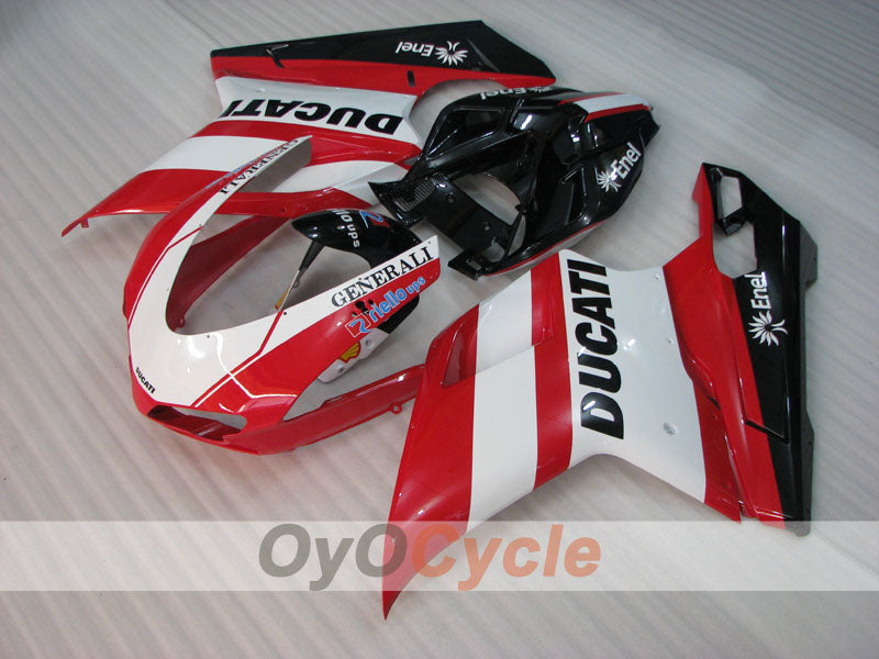 Kit de carenado por inyección para Ducati 1098 07-09 - Rojo, Blanco - Estilo de fábrica #OYO87906229 Imagen secundaria del producto