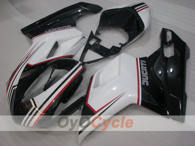Kit de carenado por inyección para Ducati 1098 07-09 - Blanco, Negro - Estilo de fábrica #OYO87906236 Imagen secundaria del producto
