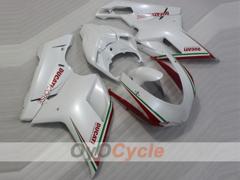 Kit de carenado de inyección para Ducati 1198 09-11 - Rojo, Blanco - Estilo de fábrica #OYO87906243 Imagen principal del producto