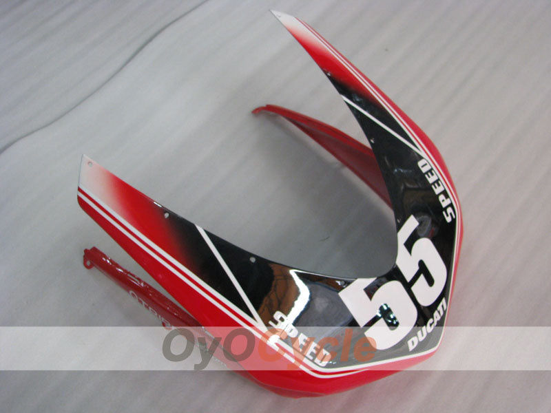 Kit de carenado por inyección para Ducati 1198 09-11 - Rojo, Blanco, Negro - Estilo de fábrica #OYO87906244