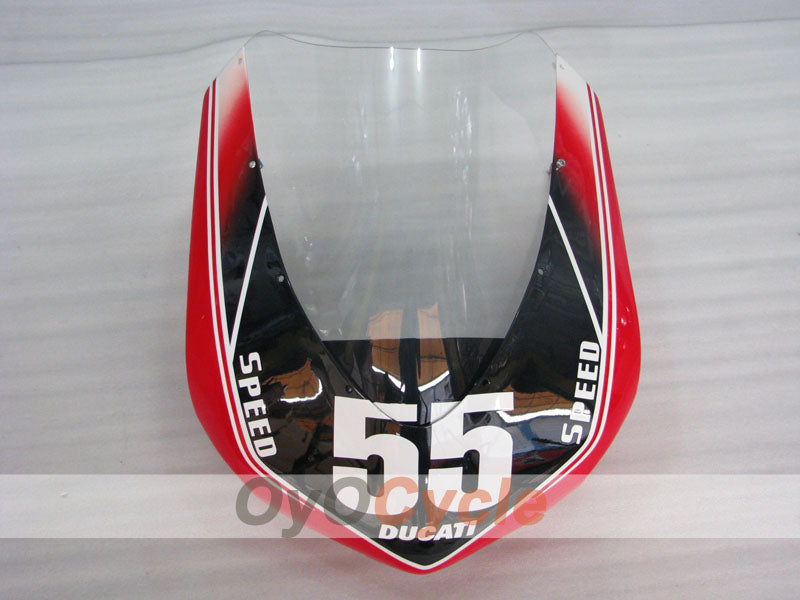 Kit de carenado por inyección para Ducati 1198 09-11 - Rojo, Blanco, Negro - Estilo de fábrica #OYO87906244