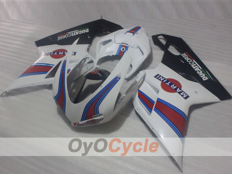 Kit de carenado por inyección para Ducati 1198 09-11 - Rojo, Blanco, Negro - Estilo de fábrica #OYO87906250