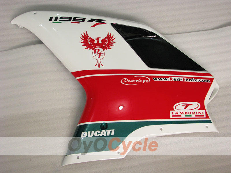 Kit de carenado por inyección para Ducati 1198 09-11 - Rojo, Blanco, Negro - Estilo de fábrica, Personalizar #OYO87906251