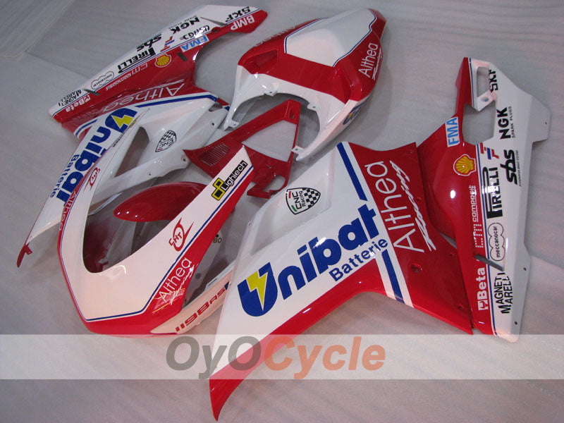 Kit de carenado de inyección para Ducati 1198 09-11 - Rojo, Blanco - Unibat #OYO87906253 Imagen secundaria del producto