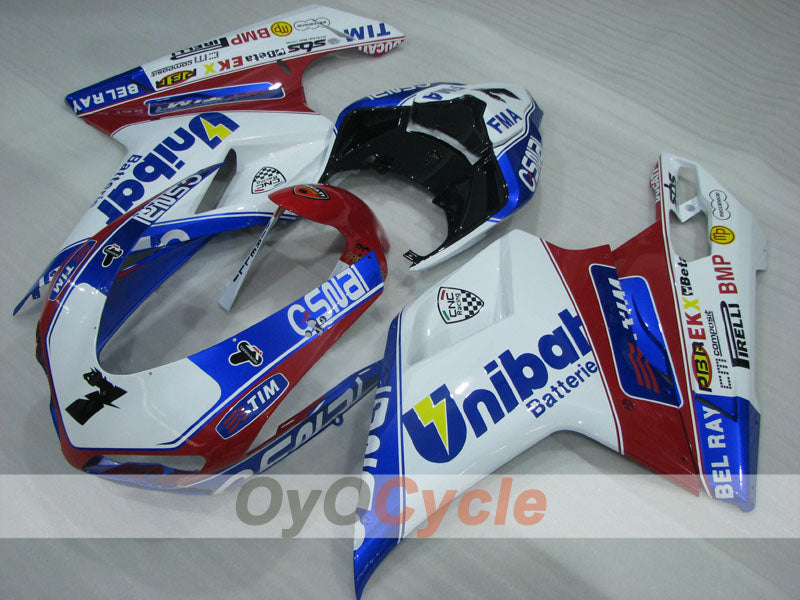 Kit de carenado por inyección para Ducati 1198 09-11 - Azul, Blanco - Estilo de fábrica #OYO87906258 Imagen principal del producto