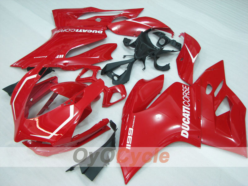 Kit de carenado por inyección para Ducati 1199 11-14 - Rojo - Estilo de fábrica #OYO87906261