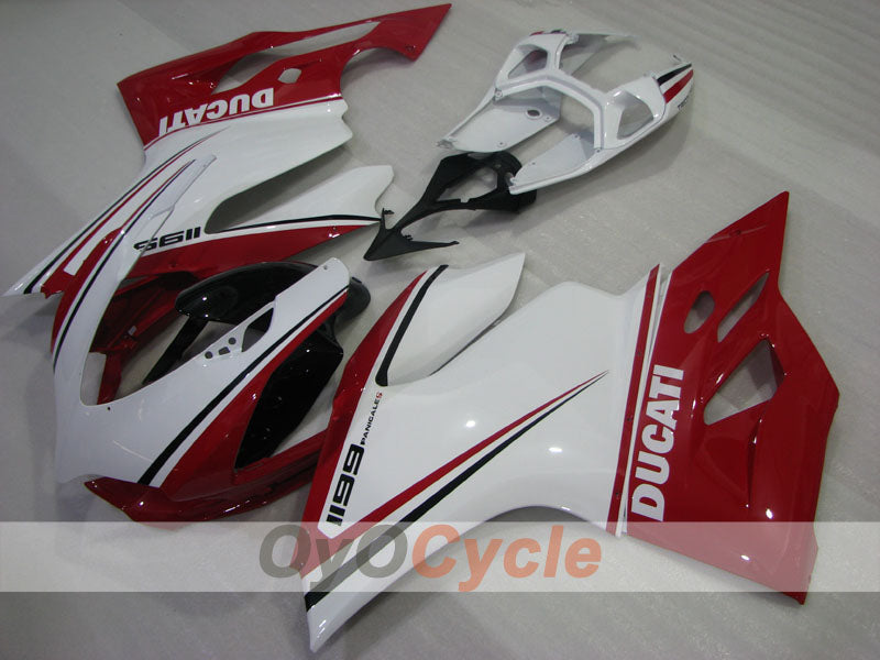 Carenado de inyección para Ducati 1199 (11-14) - Rojo, Blanco - Estilo de fábrica #OYO87906262 Imagen secundaria del producto
