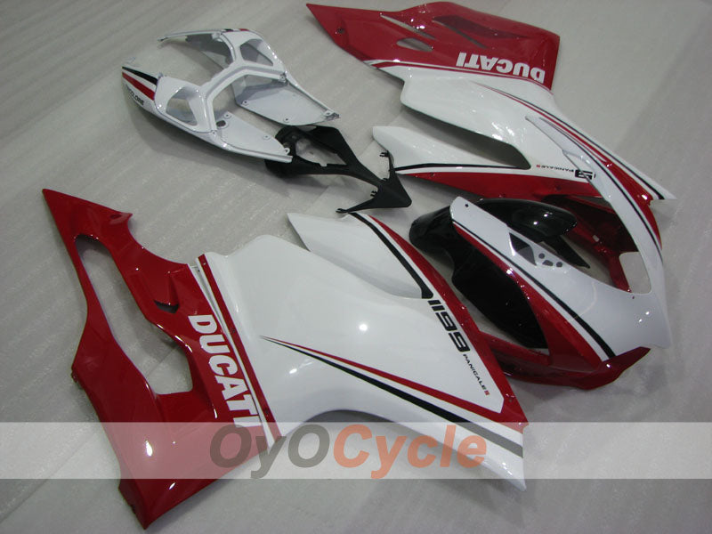 Carenado de inyección para Ducati 1199 (11-14) - Rojo, Blanco - Estilo de fábrica #OYO87906262 Imagen principal del producto