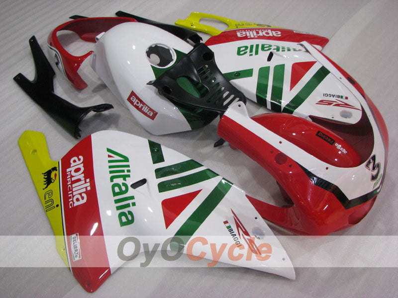 Kit de carenado para Aprilia RS125 01-05 - Rojo, Verde, Blanco - Alitalia #OYO87906270