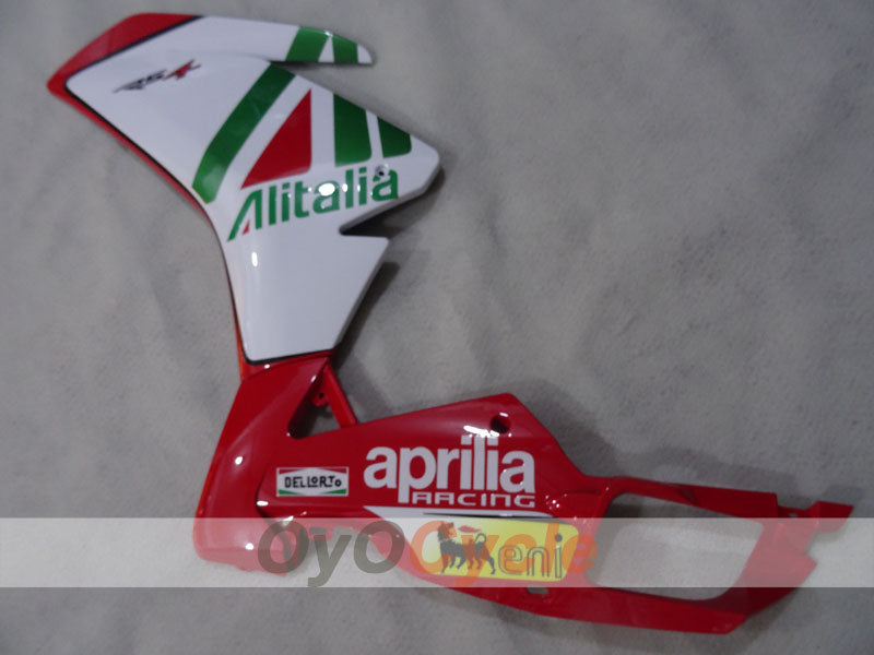 Carenado para Aprilia RSV4 09-14 - Rojo, Verde, Blanco, Negro - Alitalia #OYO87906287