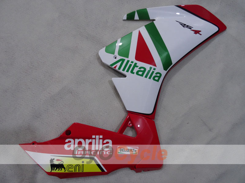 Carenado para Aprilia RSV4 09-14 - Rojo, Verde, Blanco, Negro - Alitalia #OYO87906287
