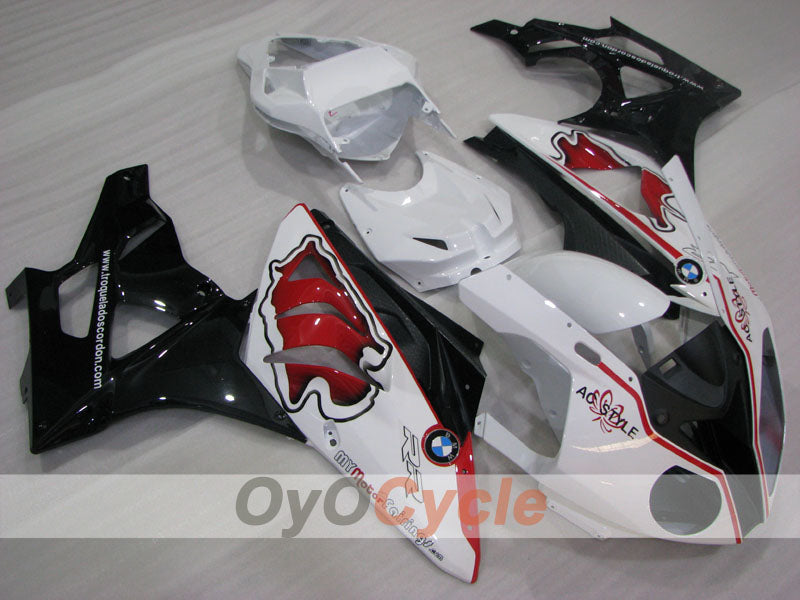 Kit de carenado por inyección para BMW S1000RR 09-14 - Rojo, blanco, negro - Estilo de fábrica, personalizable #OYO87906298