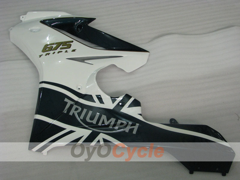 Carenado de inyección para Triumph Daytona 675 06-08 - Blanco, Negro - Estilo de fábrica #OYO87906300