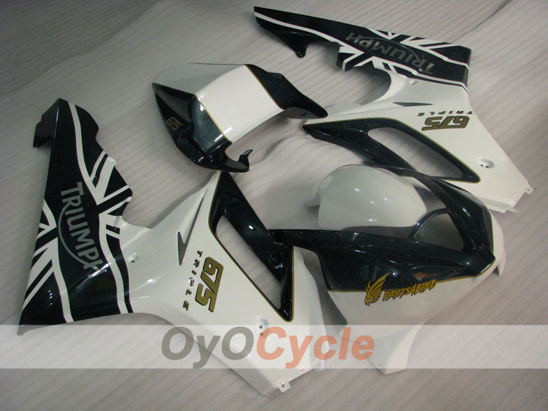 Carenado de inyección para Triumph Daytona 675 06-08 - Blanco, Negro - Estilo de fábrica #OYO87906300 Imagen principal del producto