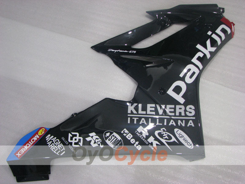 Carenado de inyección para Triumph Daytona 675 06-08 - Blanco, Negro - parkingo #OYO87906301
