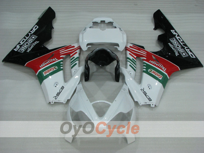 Carenado de inyección para Triumph Daytona 675 06-08 - Verde, Blanco, Negro - Castrol #OYO87906302 Imagen secundaria del producto