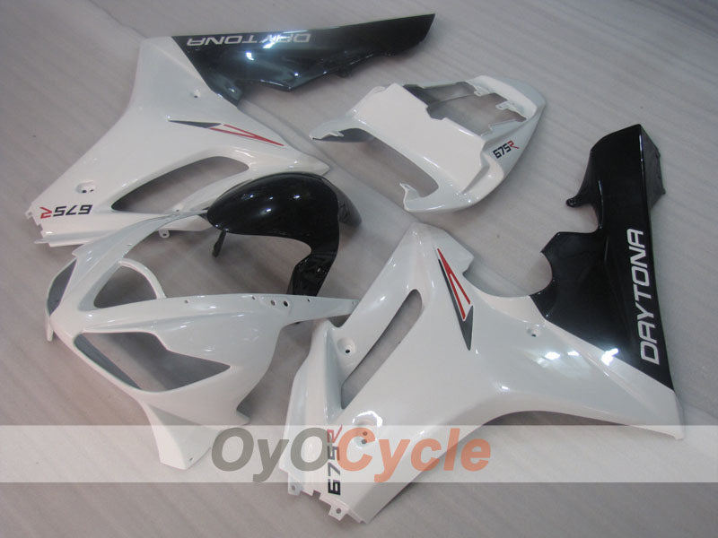 Carenado de inyección para Triumph Daytona 675 06-08 - Blanco, Negro - Estilo de fábrica #OYO87906304 Imagen principal del producto