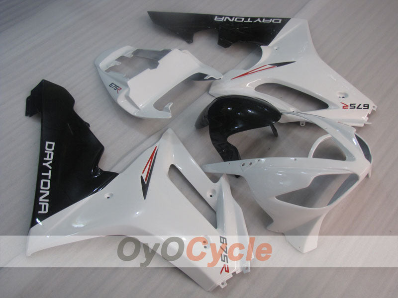 Carenado de inyección para Triumph Daytona 675 06-08 - Blanco, Negro - Estilo de fábrica #OYO87906304