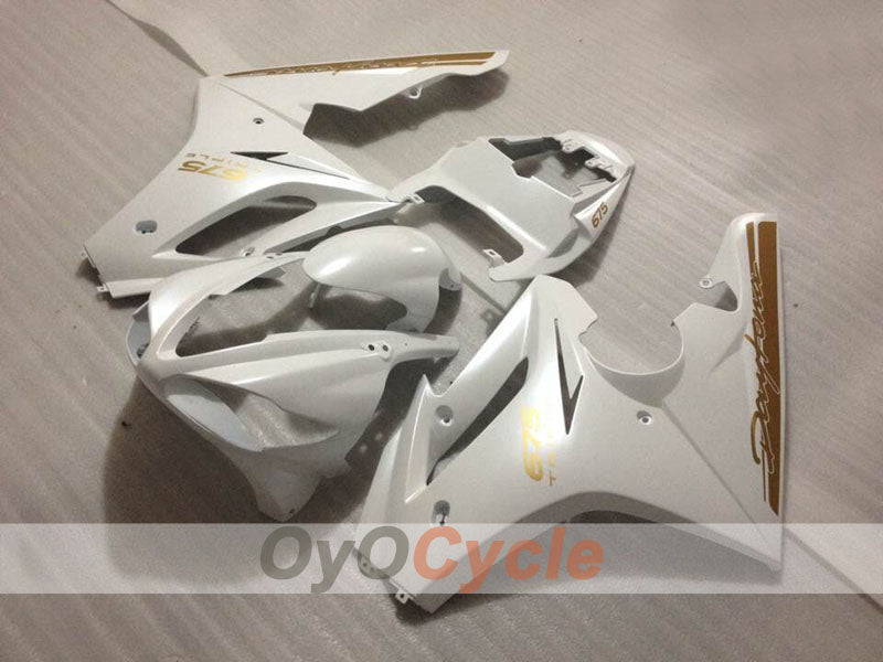 Kit de carenado por inyección para Triumph Daytona 675 09-12 - Blanco - Estilo de fábrica #OYO87906309