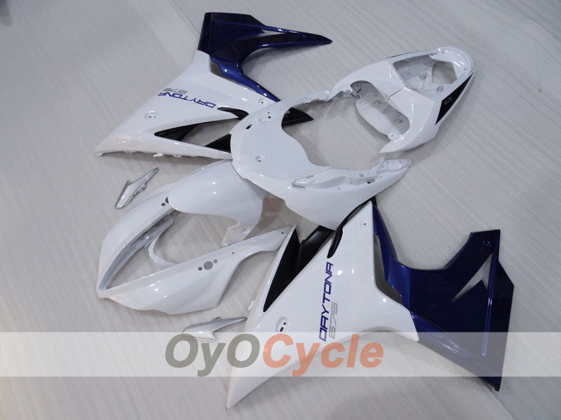 Kit de carenado por inyección para Triumph Daytona 675 2013-2014 - Azul, Blanco - Estilo de fábrica #OYO87906312
