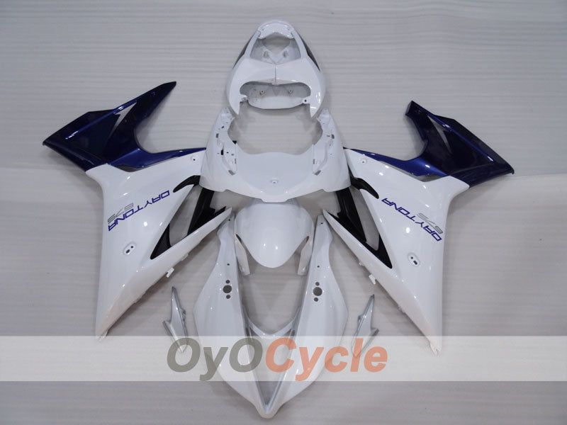 Kit de carenado por inyección para Triumph Daytona 675 2013-2014 - Azul, Blanco - Estilo de fábrica #OYO87906312