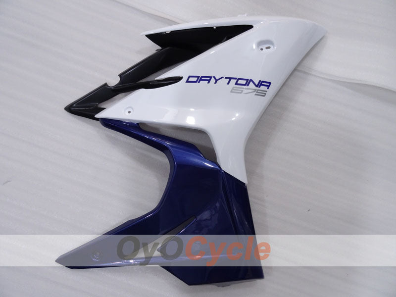 Kit de carenado por inyección para Triumph Daytona 675 2013-2014 - Azul, Blanco - Estilo de fábrica #OYO87906312