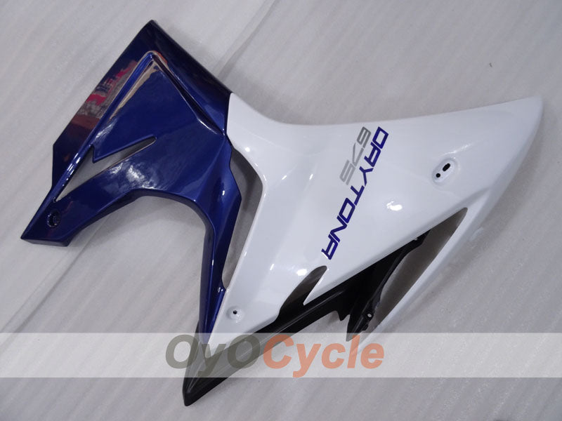 Kit de carenado por inyección para Triumph Daytona 675 2013-2014 - Azul, Blanco - Estilo de fábrica #OYO87906312