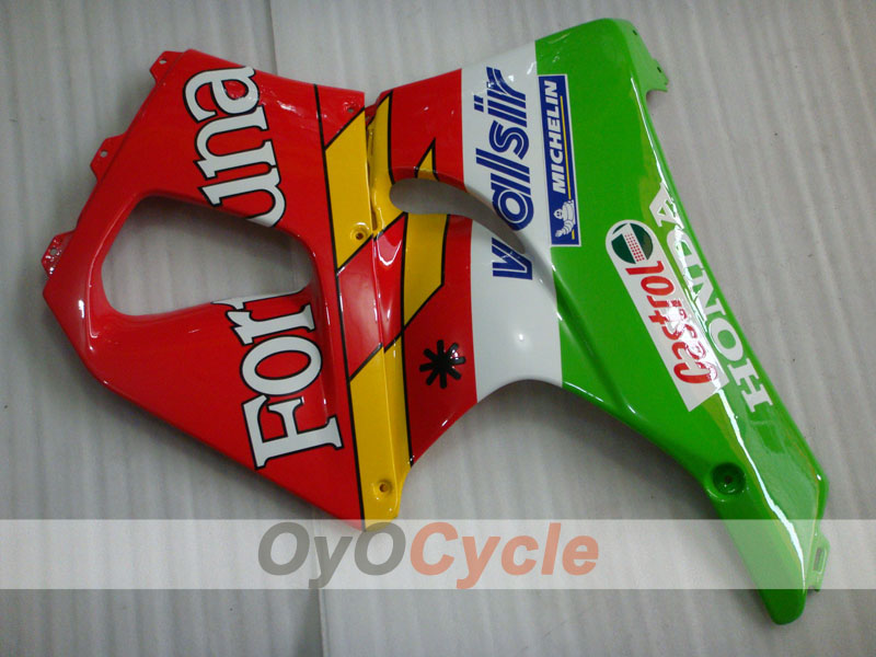 Kit de carenado para CBR919RR 98-99 - Rojo, Amarillo, Verde - Fortuna #OYO87906367