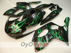 Carenado de inyección para YZF600R 97-07 - Verde, Negro - Llama #OYO87906422