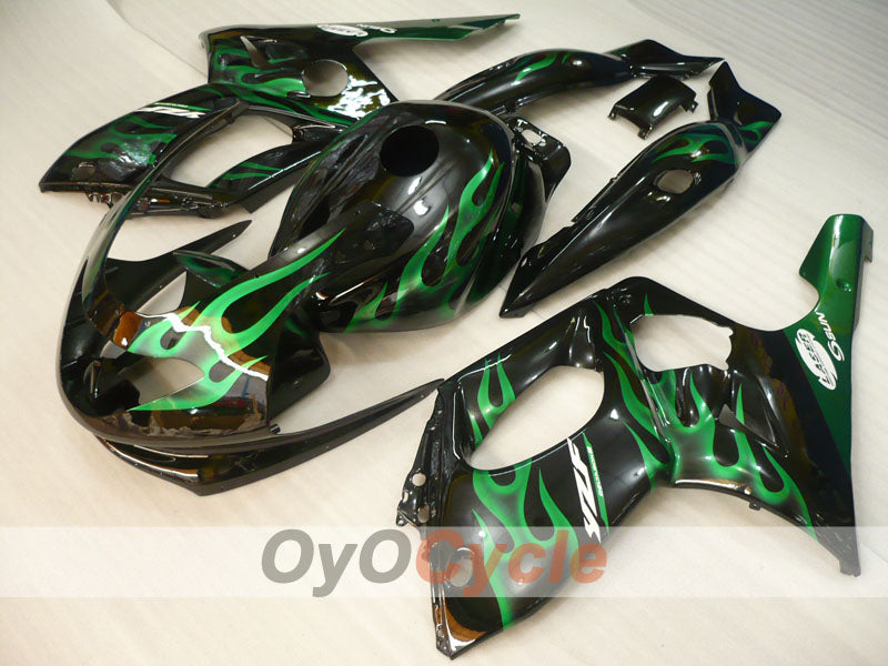 Carenado de inyección para YZF600R 97-07 - Verde, Negro - Llama #OYO87906422