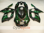 Carenado de inyección para YZF600R 97-07 - Verde, Negro - Llama #OYO87906422