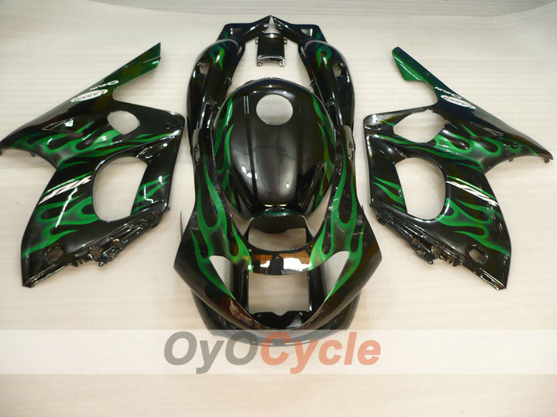 Carenado de inyección para YZF600R 97-07 - Verde, Negro - Llama #OYO87906422