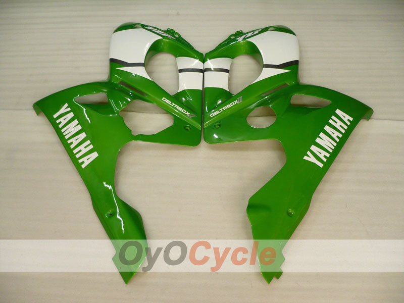 Carenado de inyección para YZF600R 97-07 - Verde, Blanco - Estilo de fábrica #OYO87906423