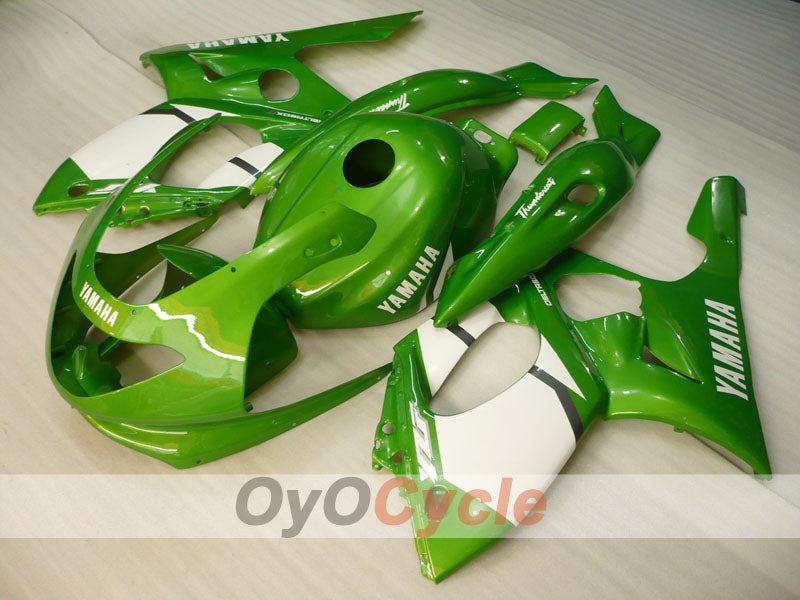 Carenado de inyección para YZF600R 97-07 - Verde, Blanco - Estilo de fábrica #OYO87906423